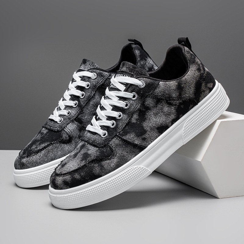 Summer Low-top Canvas Sneakers Increased By Denim Shoes - Image 4