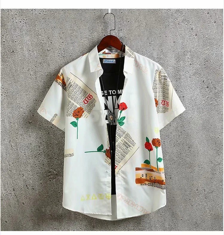 New Printed Shirt Short Sleeve Men - Image 6