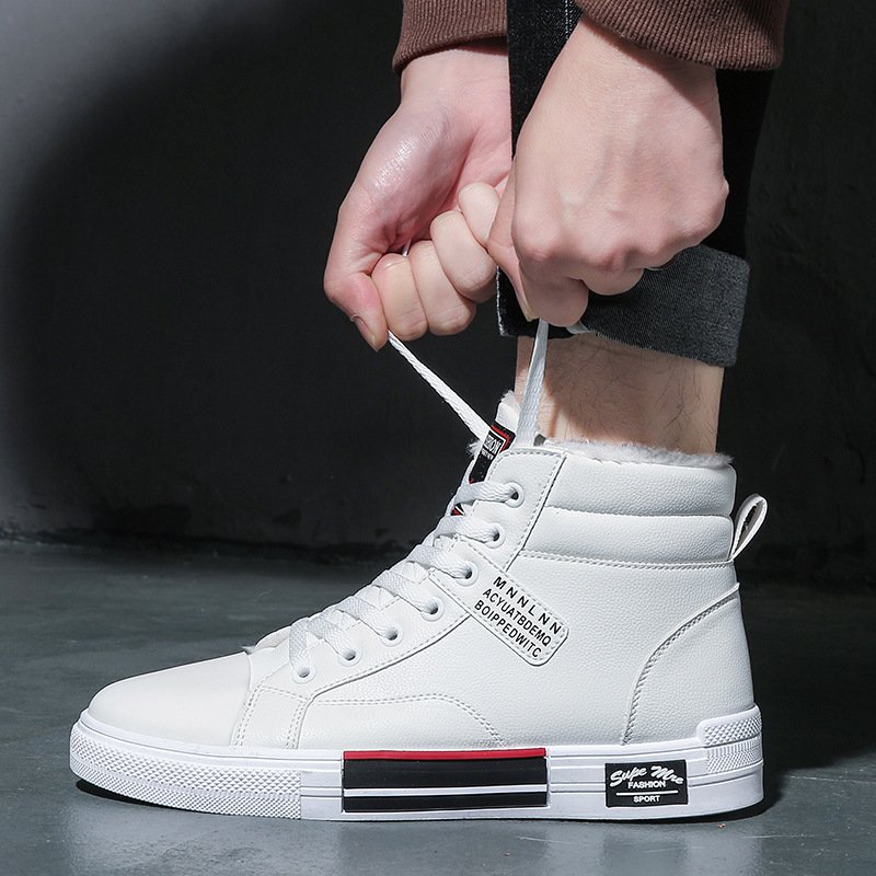 Casual Student Male Warm Cotton Shoes High-top Sneakers - Image 4