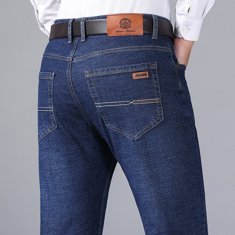 Autumn Thick Jeans Men's Loose Straight - Image 3