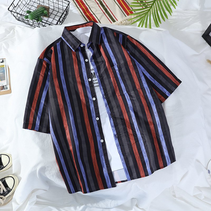 Retro Men's And Women's Loose Couple's Seaside Shirt - Image 8