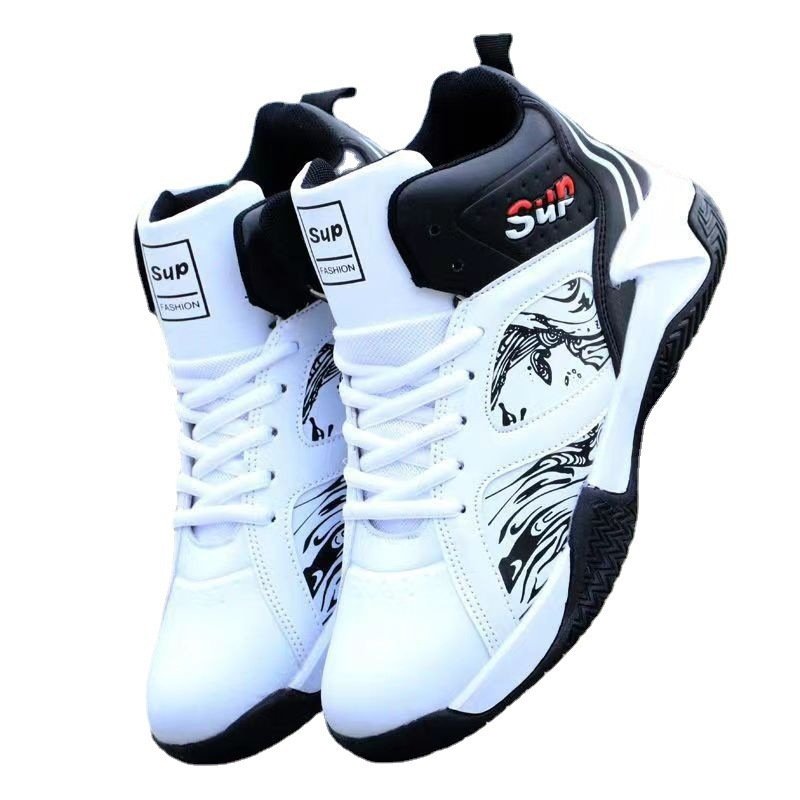 Lace-up Fashion Leather Men's Basketball Sneaker - Image 5