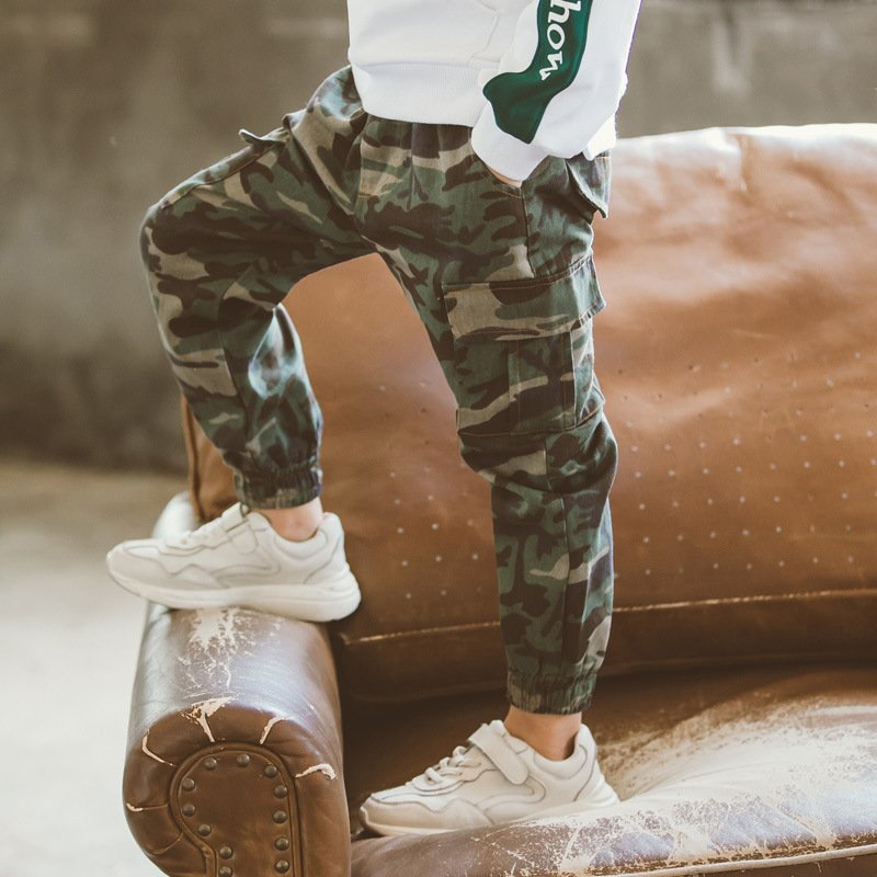 Children's Sports Military Camouflage Casual Trousers - Image 2