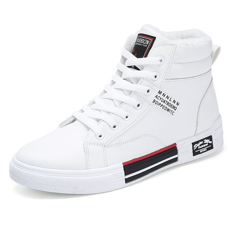 Casual Student Male Warm Cotton Shoes High-top Sneakers - Image 2