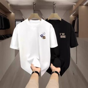 Ice Silk Simple Top Short Sleeve Men