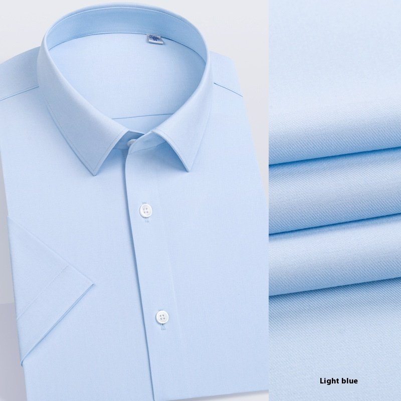 Men's Long-sleeved Mulberry Silk Non-ironing Business Clothing Micro-elastic Casual Shirt - Image 10