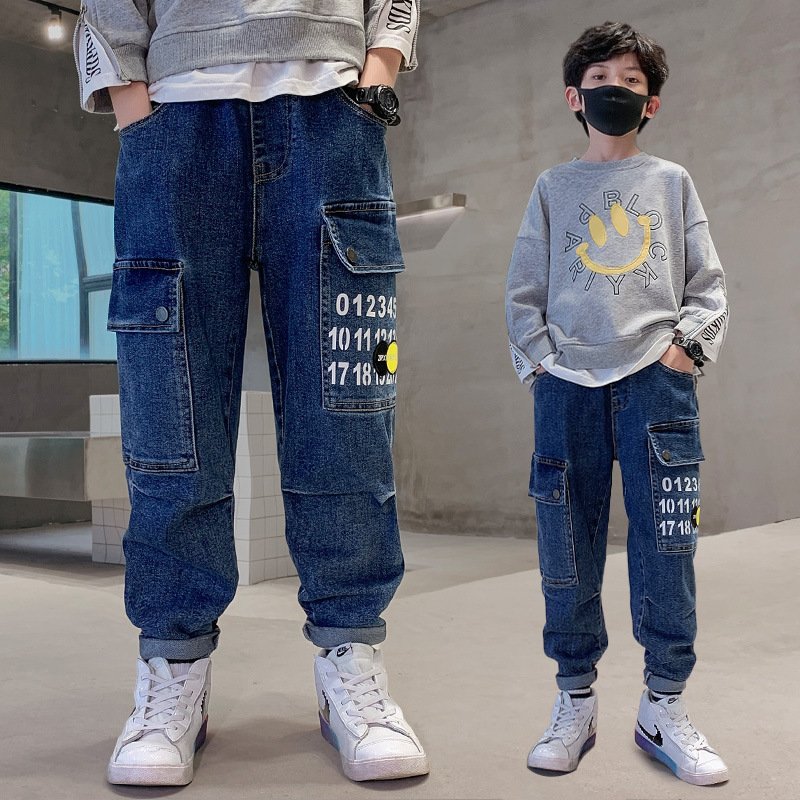 Printed Fashion Girdled Jeans - Image 5