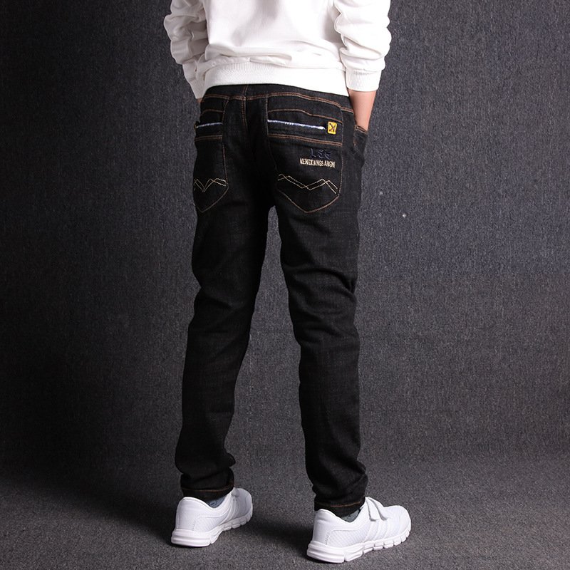 Boys Jeans New Product Micro Stretch Comfortable Black Pants - Image 6