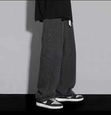 Straight Jeans Men's Loose Drooping Wide Leg Draping Mop - Image 8