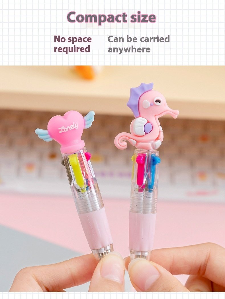 Cute Cartoon Cute Object Four-color Press Color Ballpoint Pen - Image 9