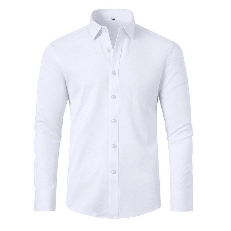 Full Elastic Force Non-ironing Men's Long-sleeved Shirt - Image 6
