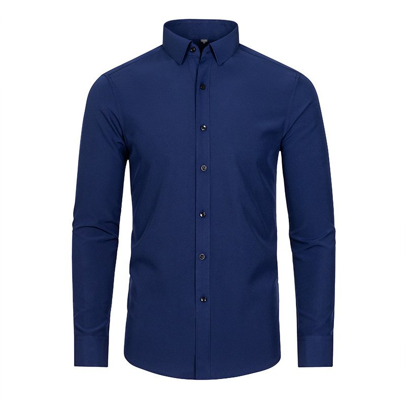 Full Elastic Force Non-ironing Men's Long-sleeved Shirt - Image 10