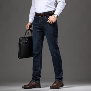 Stretch Jeans Autumn And Winter Loose Plus Size Business Casual Pants