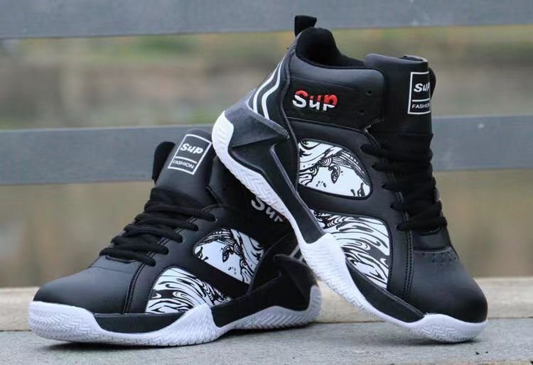 Lace-up Fashion Leather Men's Basketball Sneaker - Image 3