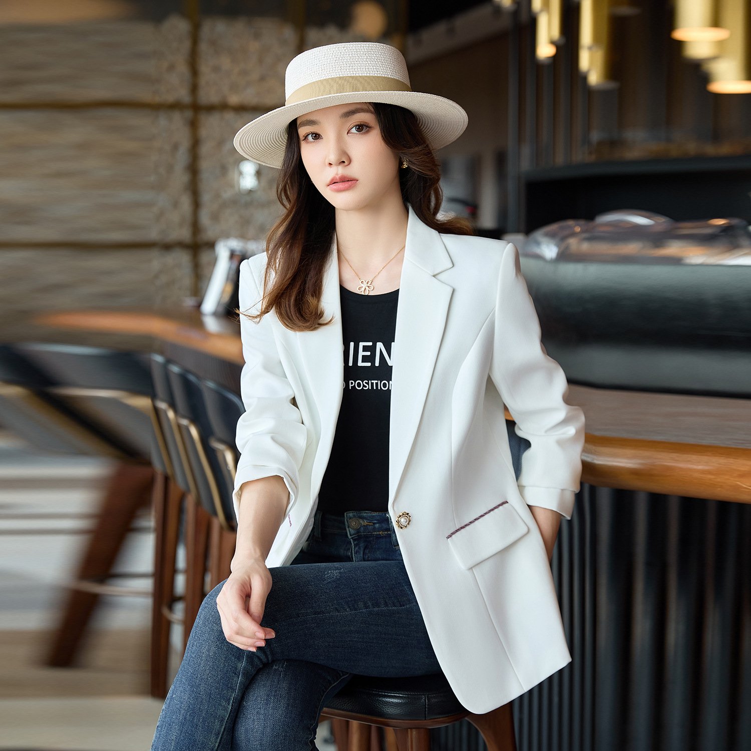 Black Suit Jacket For Women New Small - Image 3