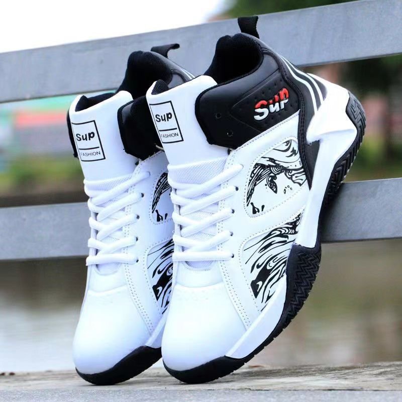 Lace-up Fashion Leather Men's Basketball Sneaker - Image 6