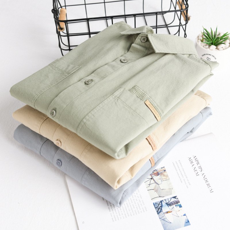 Simple All-matching Men's Long-sleeved Shirt Casual Loose - Image 4