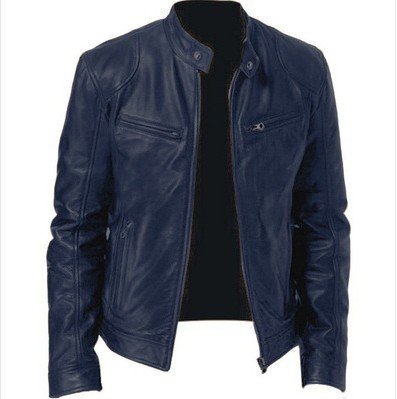 PU Leather Jacket Slim Leather Jacket - Image 7