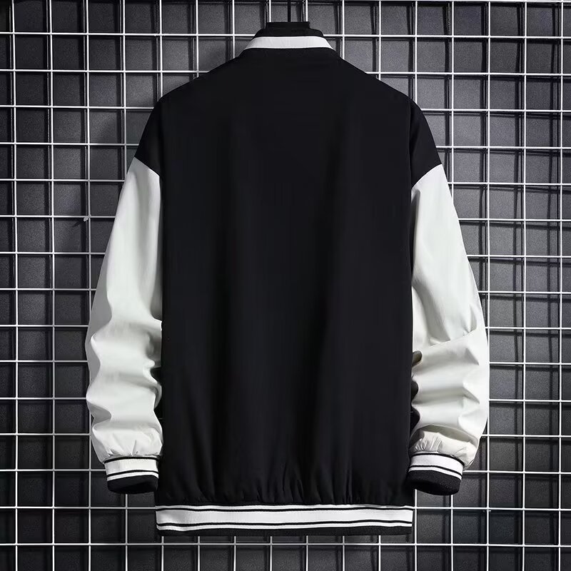 Men's Baseball Jacket Fashion Casual Letter Number Print Button-down Tops Streetwear Clothing - Image 2