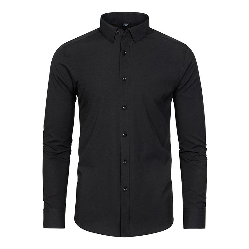 Full Elastic Force Non-ironing Men's Long-sleeved Shirt - Image 7