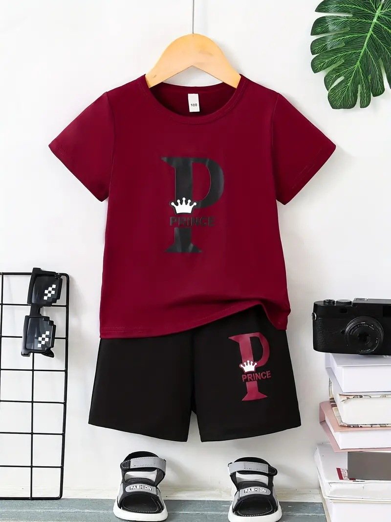Boy Comfortable Short Sleeve T-shirt Shorts Set - Image 5