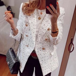 Plaid Suit Jacket For Women Korean Version
