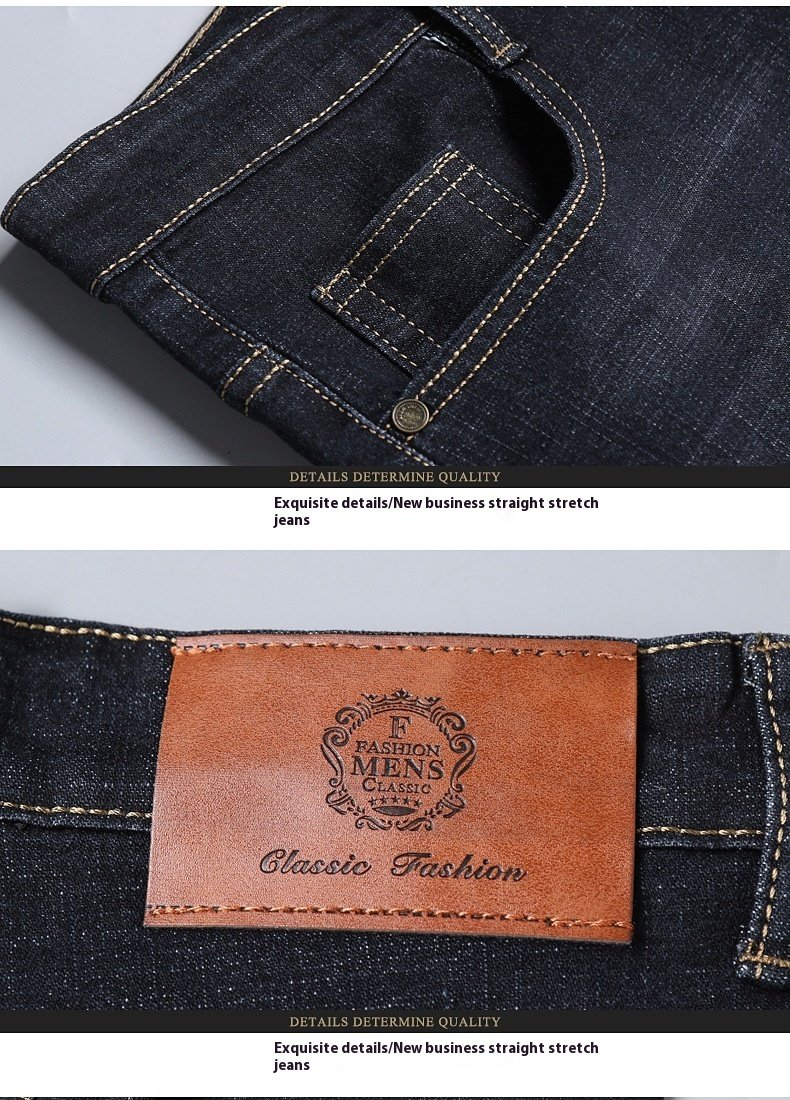 Autumn Thick Jeans Men's Loose Straight - Image 10