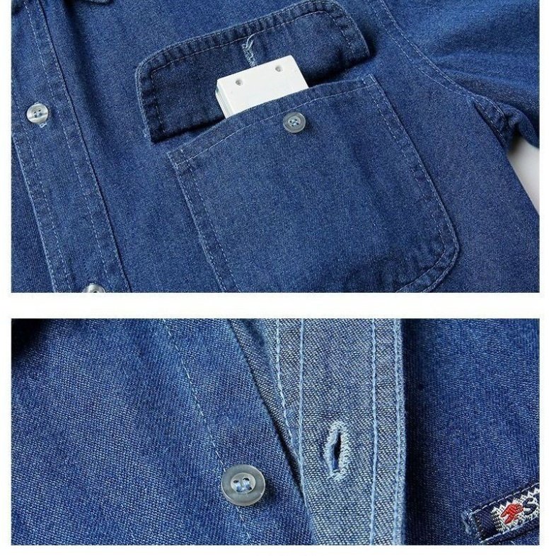 Thin Long Sleeve Coat Soft Denim Top Shirt Autumn Loose Men - Image 4